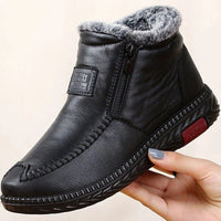 Non-slip winter leather boots