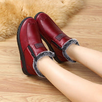 Non-slip winter leather boots