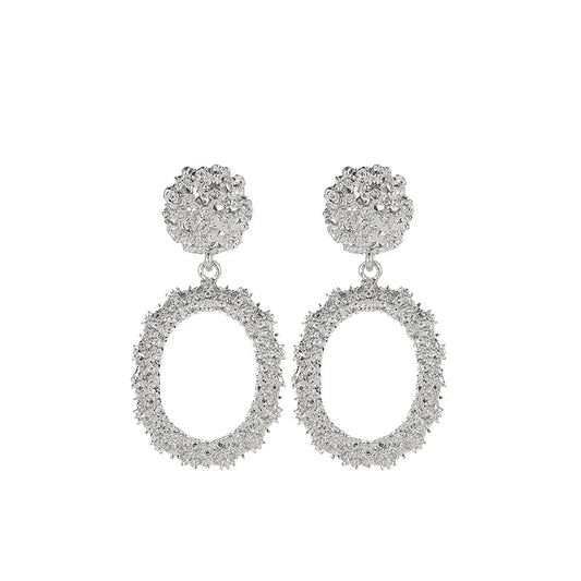 Circle Embossed Earrings