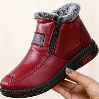 Non-slip winter leather boots