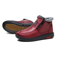 Non-slip winter leather boots