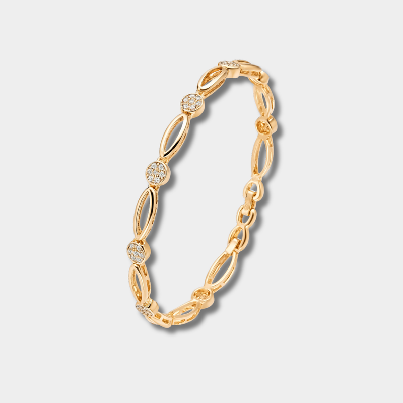 Lilla – elegáns arany karkötő cirkóniákkal
